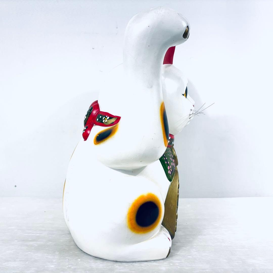 【レトロ】招き猫　置物　貯金箱　特大　アンティーク　縁起物　 開運 商売繁盛