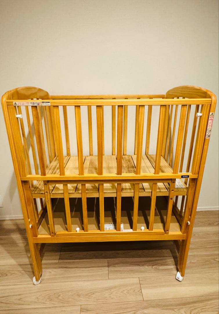 【送料込】カトージ ミニベビーベッド アーチ（ハイポジションタイプ）02027