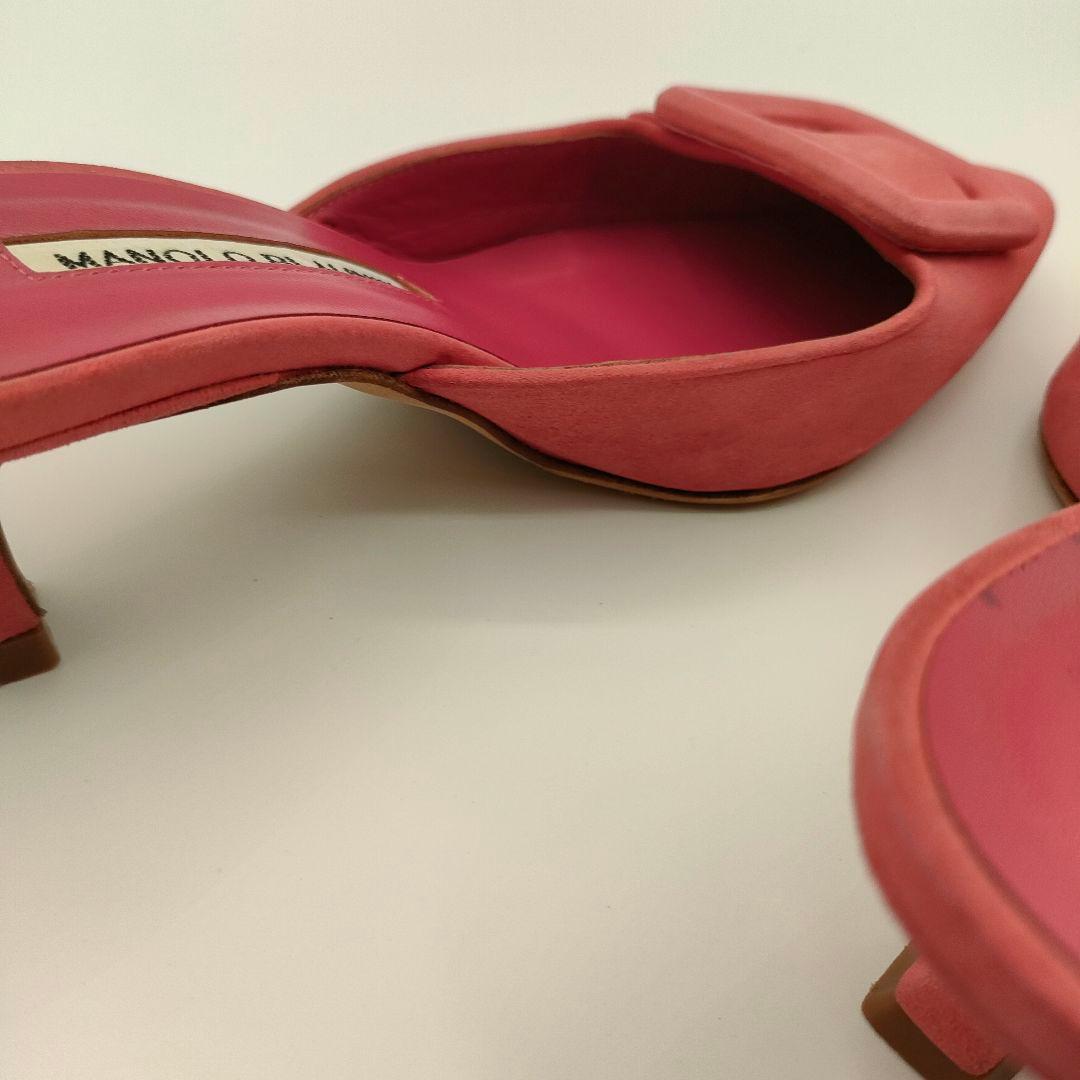 マノロブラニク 37/23.5cm メイセール スエード ミュール