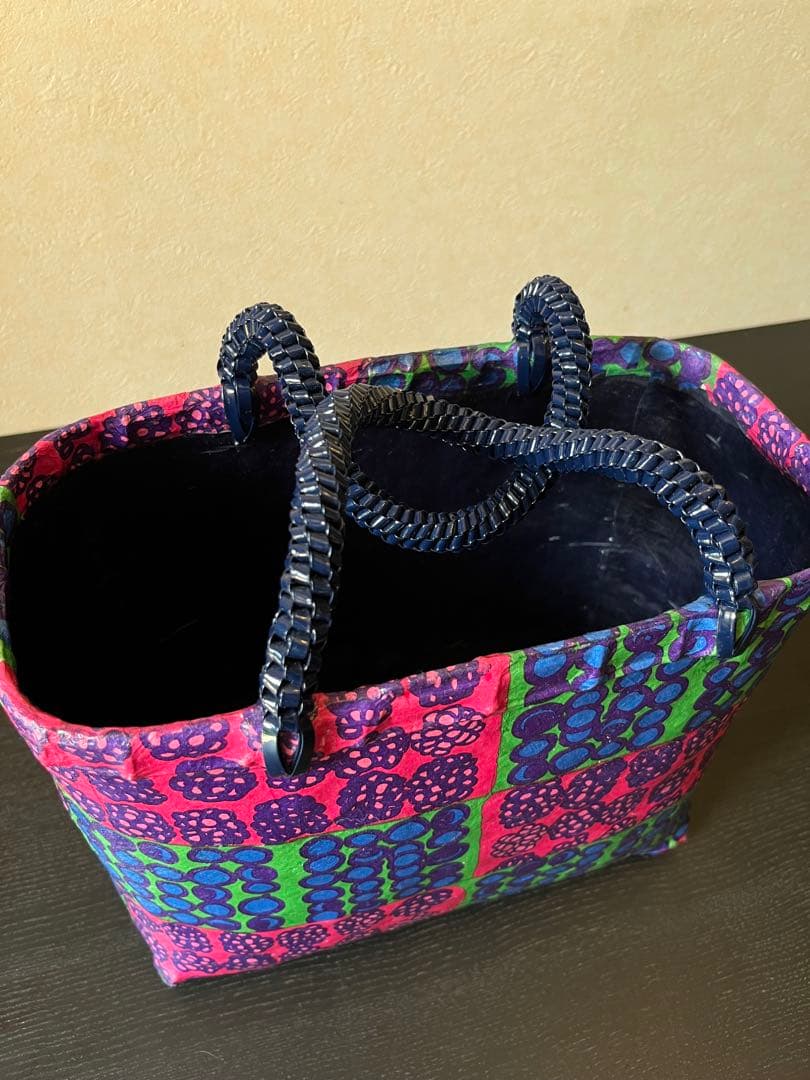 カラフルな手漉き和紙仕立てトートバッグ