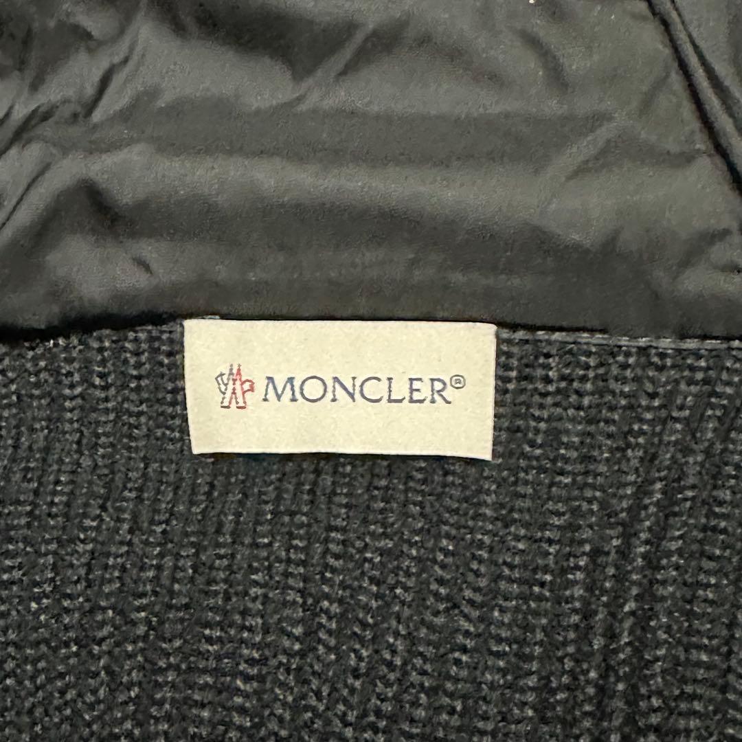けいろくさま　モンクレール ハイブリッドダウン カーディガン マグリア 黒 M