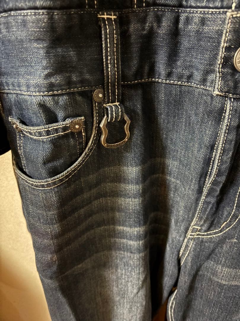 vanson ダークデニム オーバーオール美品、裾に少しダメージ有り‼️