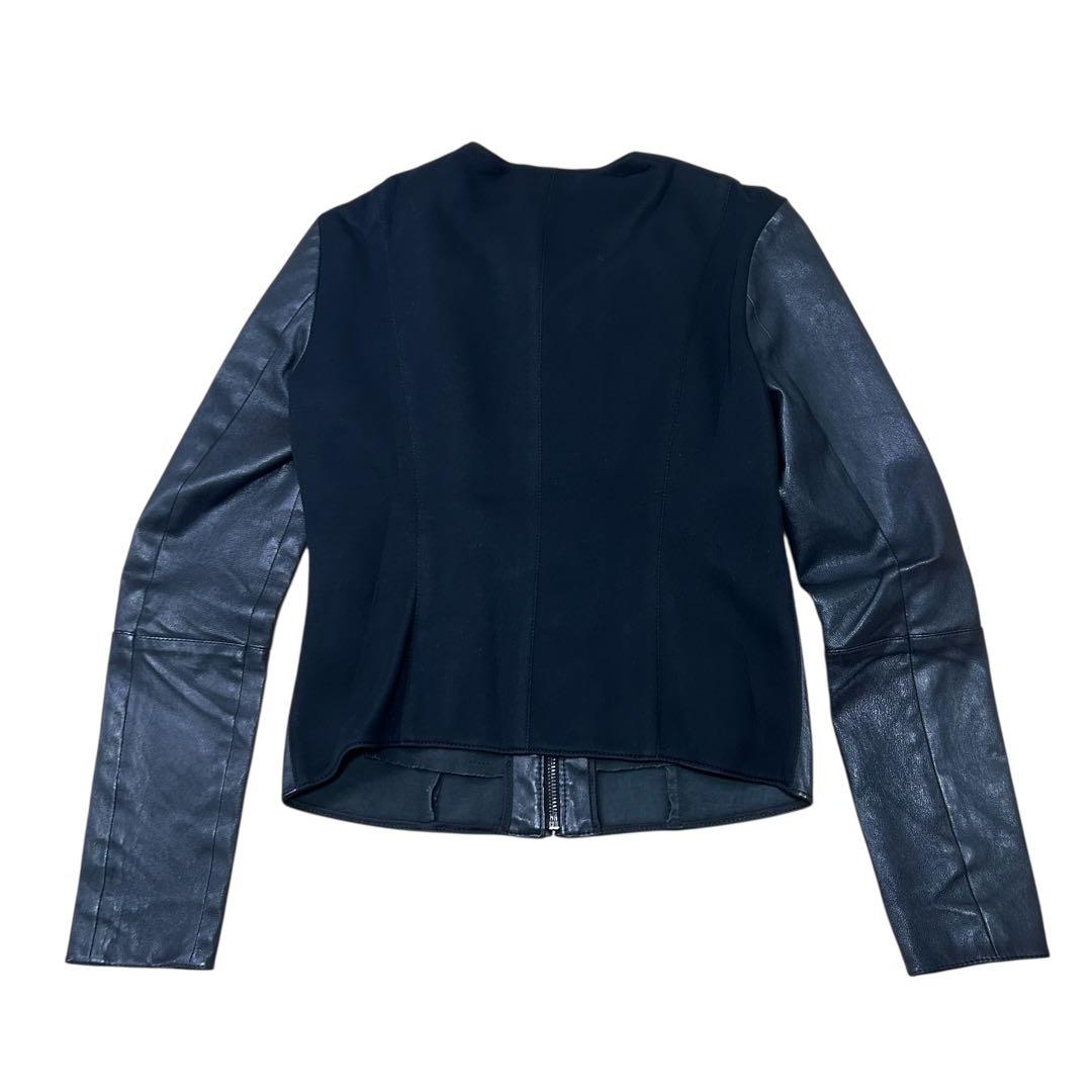 ★ほぼ未使用品★ WEEKEND MaxMara ノーカラー レザージャケット