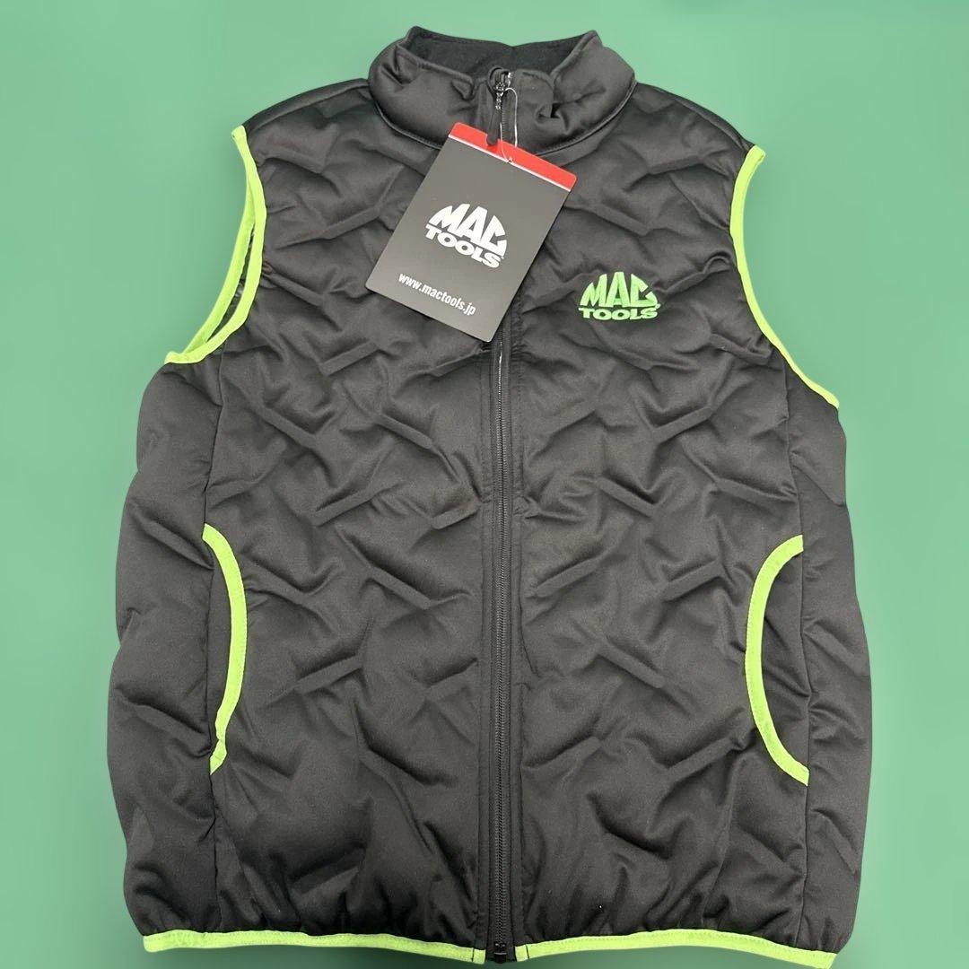 MACTOOLS マックツール シームレスベスト ブラック×グリーンLサイズ
