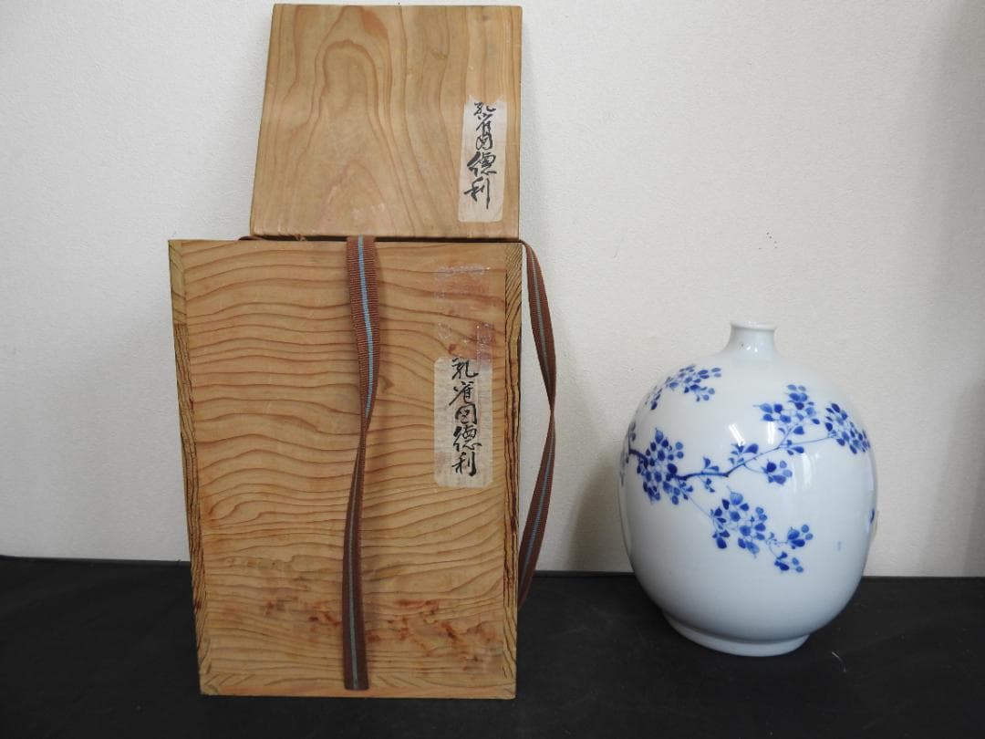 乳雀図徳利　保存箱　MA731