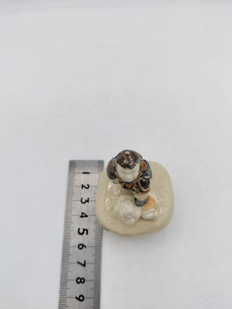 c047【新品・未使用】香合 色絵 毘沙門 益子焼三武信家 木箱 茶道具