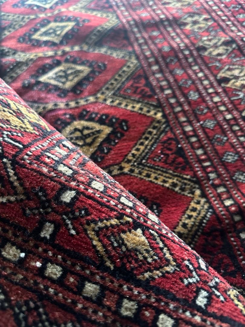 120×71 ヴィンテージラグ　手織ラグ