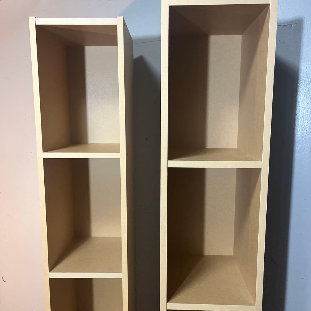 美品・廃盤希少★無印 パルプボードボックス・スリム・５段 ２個セット