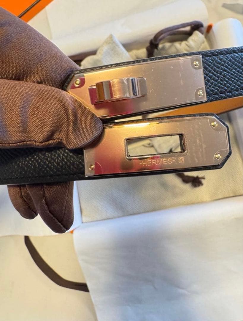 新品 HERMESエルメス ケリーベルトブラックK刻印(2025）