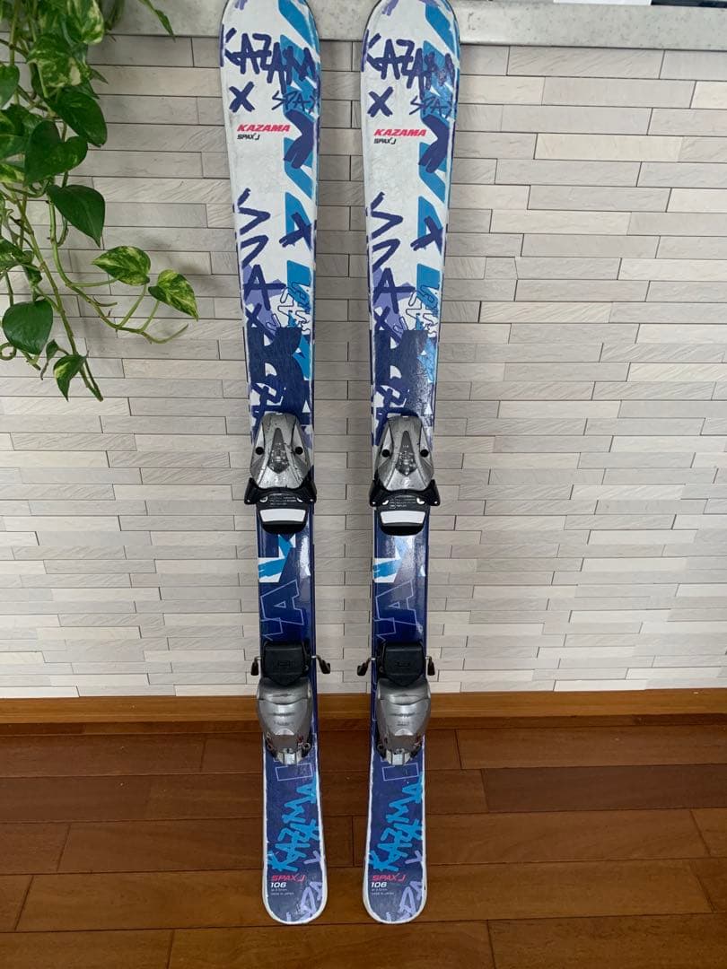 カザマ スキー　板 106cm キッズ　スキー　初心者向け