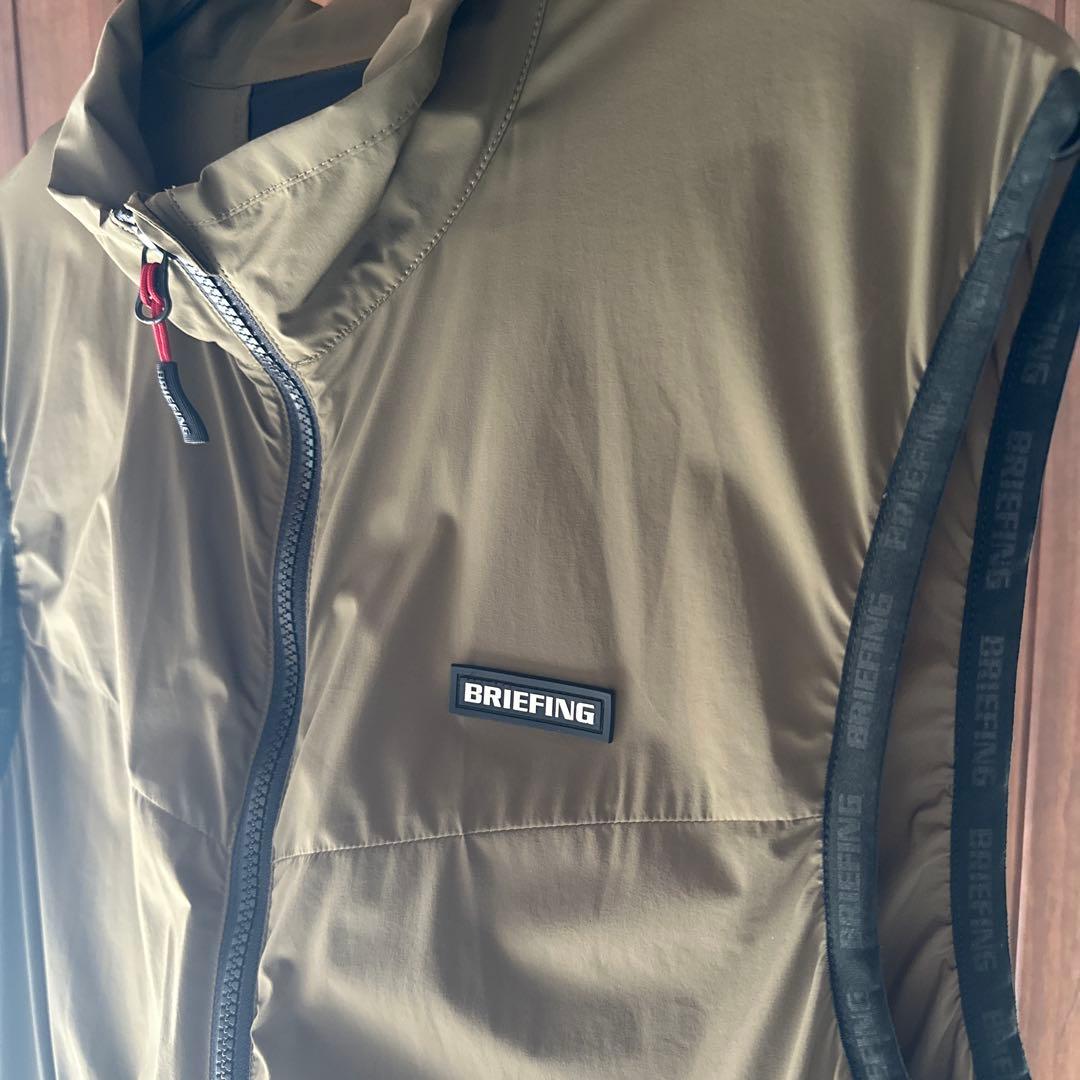 BRIEFING MENS WIND VEST オリーブ　カーキ　L 美品