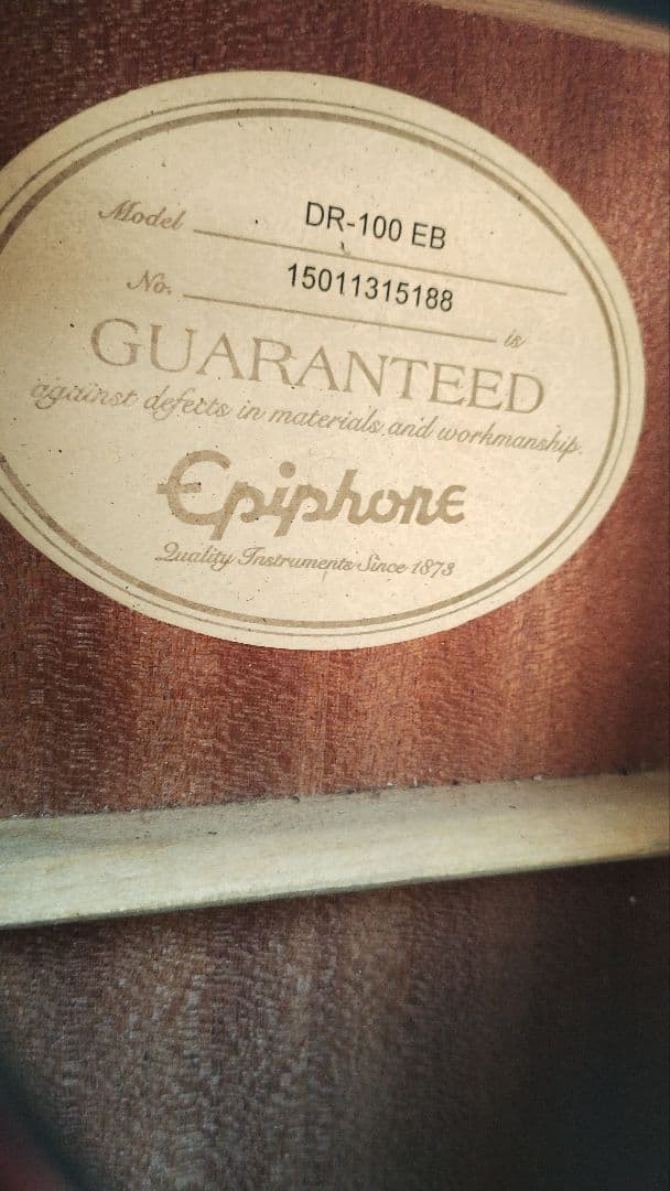 美品 Epiphone DR-100 BK ハミングバード W.P.U付エレアコ