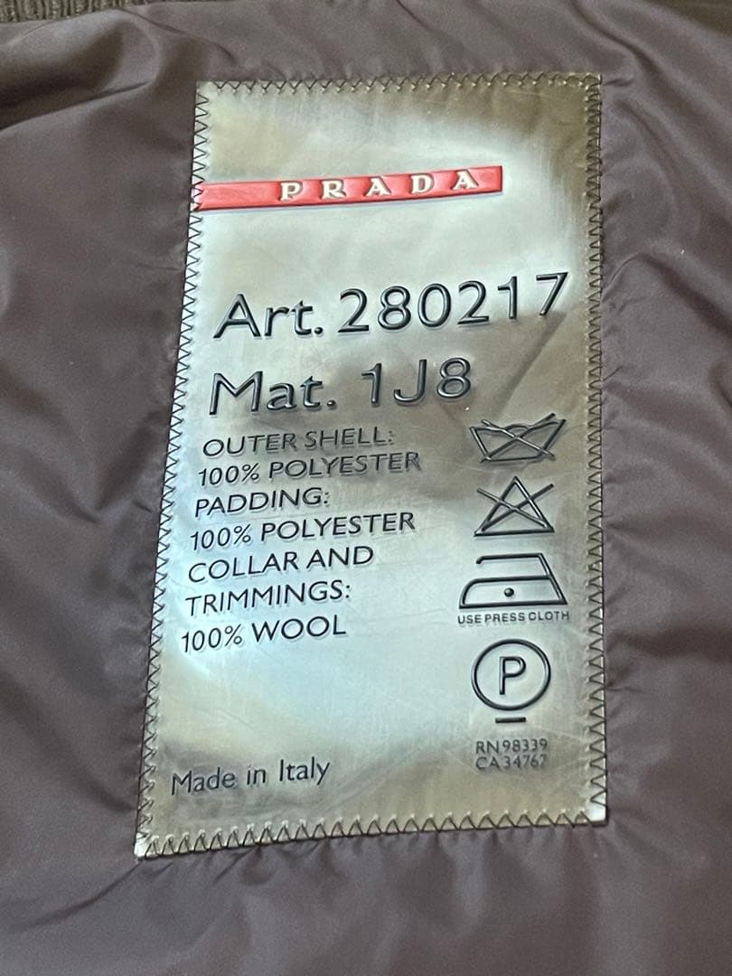 PRADA 中棉ジャケットTg.40