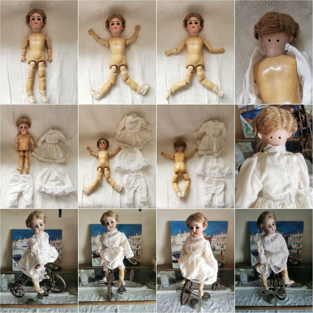 アンティークビスクドール シモン＆ハルビック 動く12関節 編込髪美しい人形