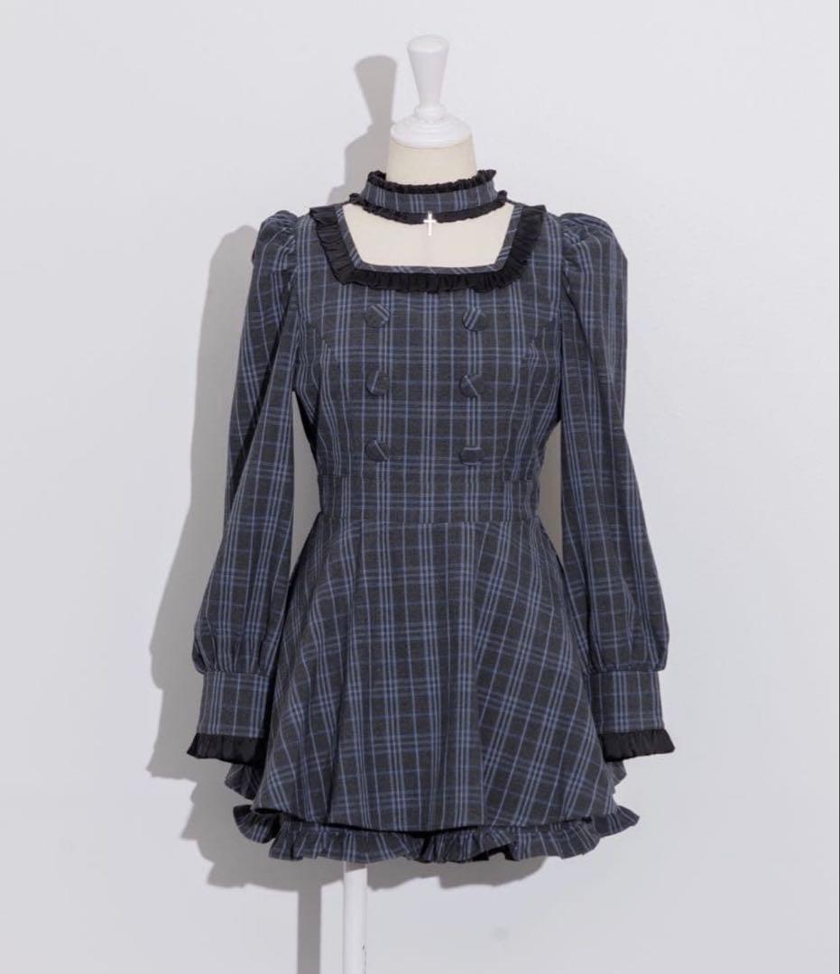 pium ピウム クロスチョーカードーリーセットアップ ブラックチェック