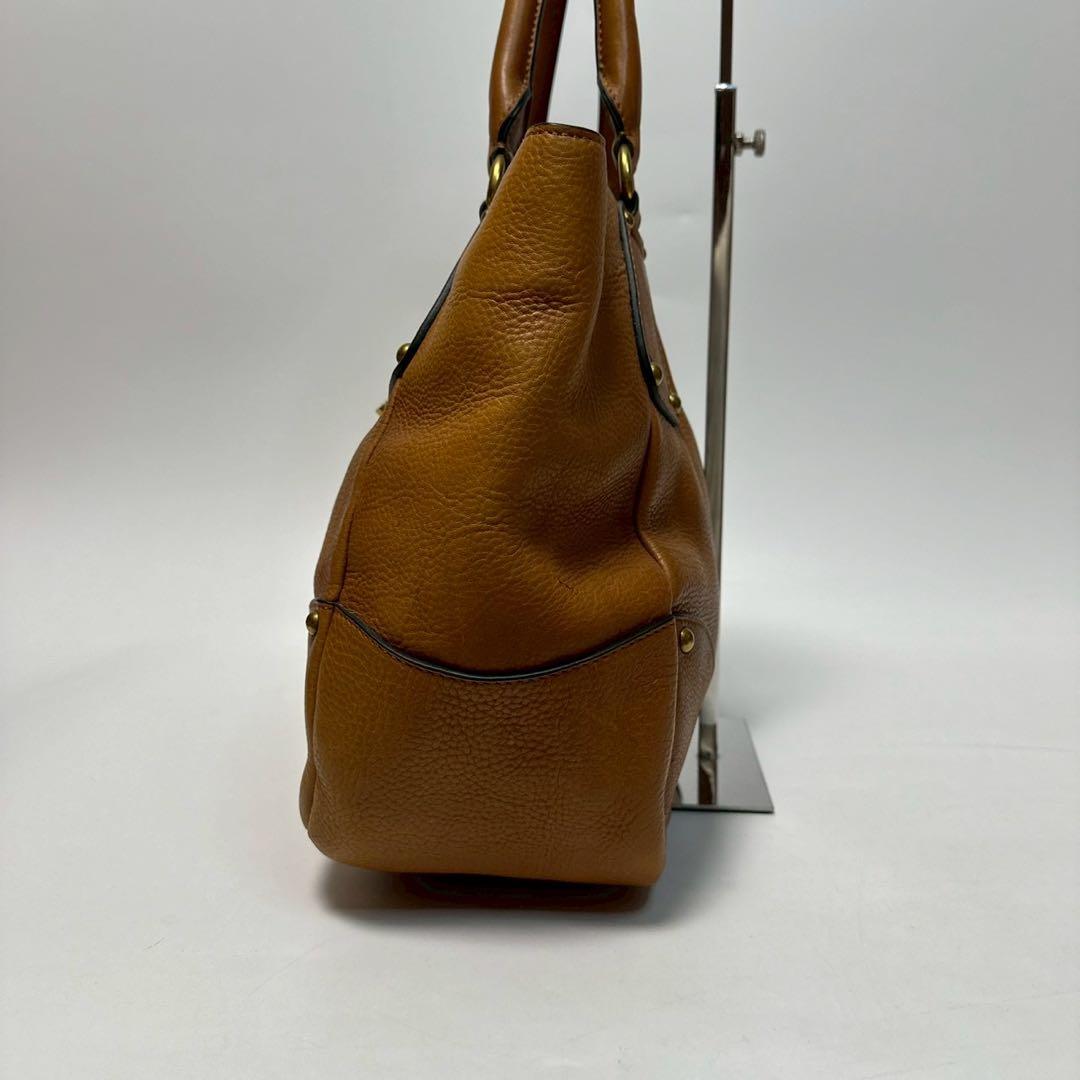 u85【美品】プラダ　ロゴ金具　レザー　クロシェット　ハンドバッグ　トート.