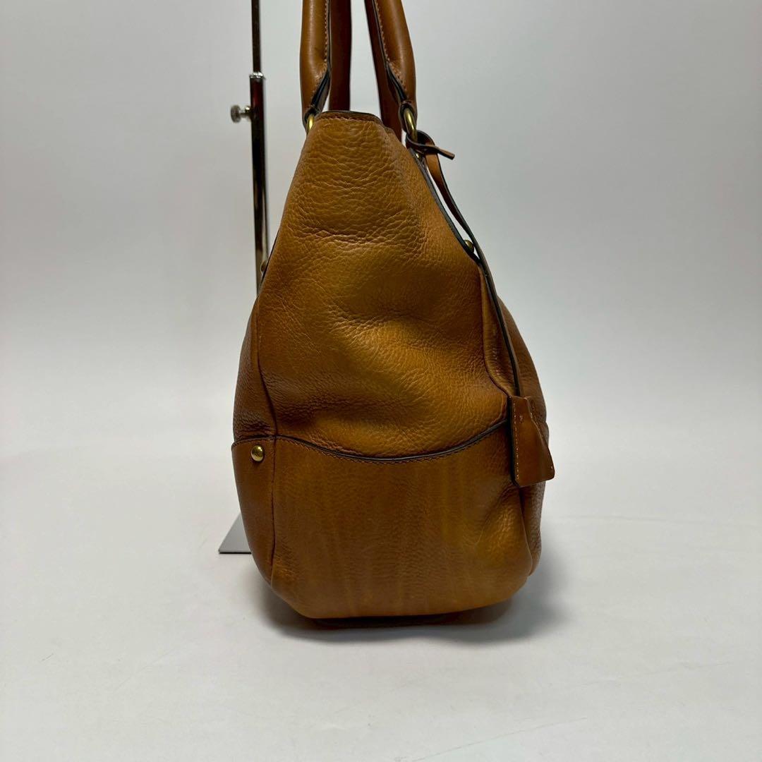 u85【美品】プラダ　ロゴ金具　レザー　クロシェット　ハンドバッグ　トート.