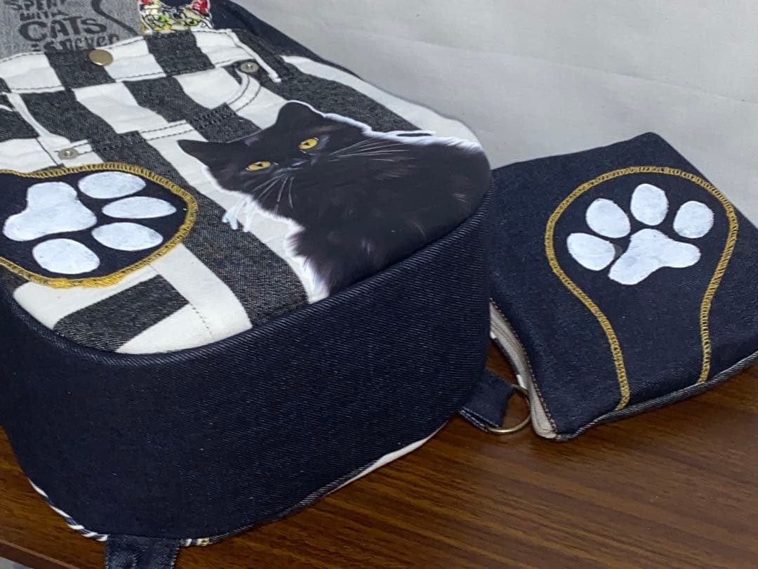 しいねちゃんページ　黒ネコ☆リュック対応☆ワンショルダーバッグ