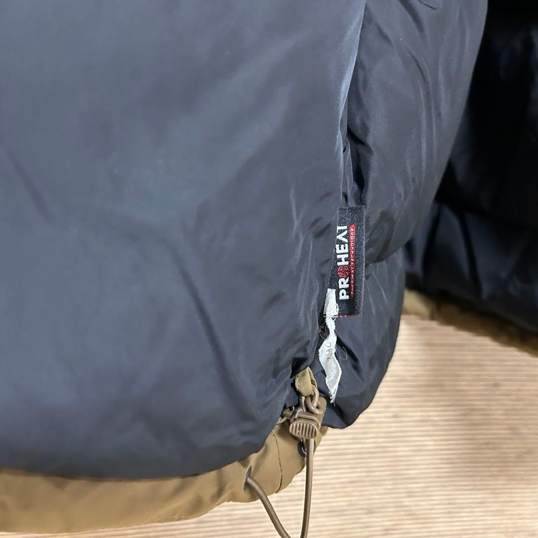 【ノースフェイス】ダウンジャケット モッズコート　こげ茶　フェイクファー刺繍H3