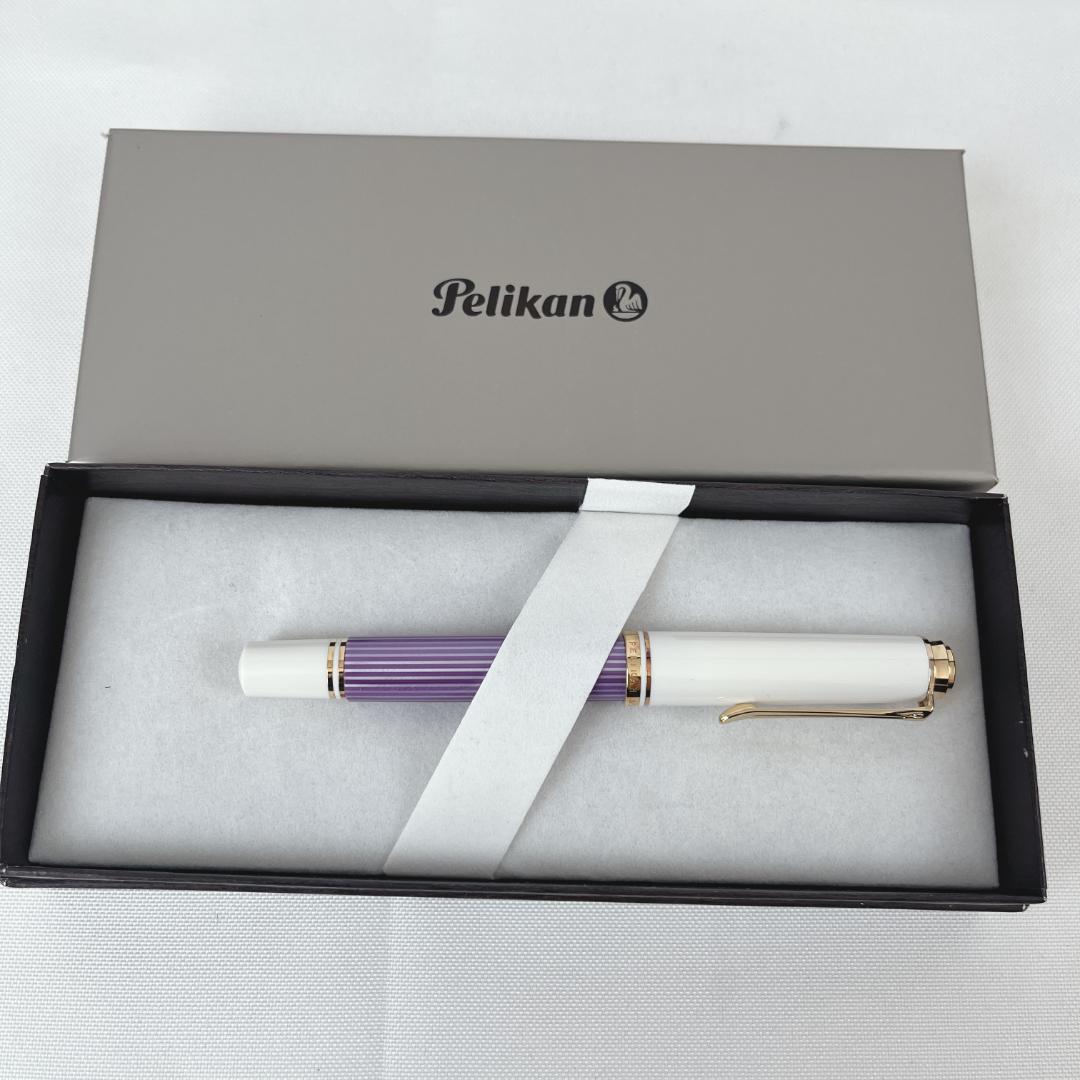 美品☘️ ペリカン スーベレーンM600バイオレット/ホワイト 万年筆