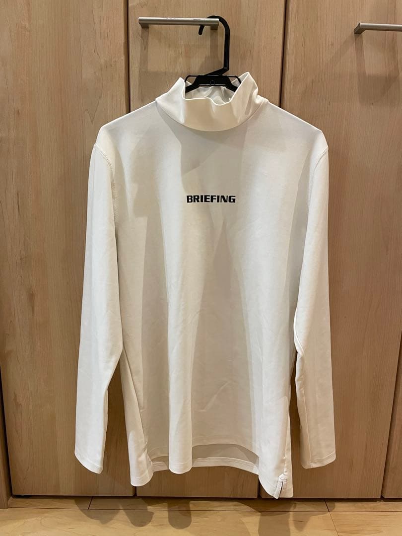 BRIEFING ブリーフィング　タートル（ハイ）ネックシャツ ホワイト