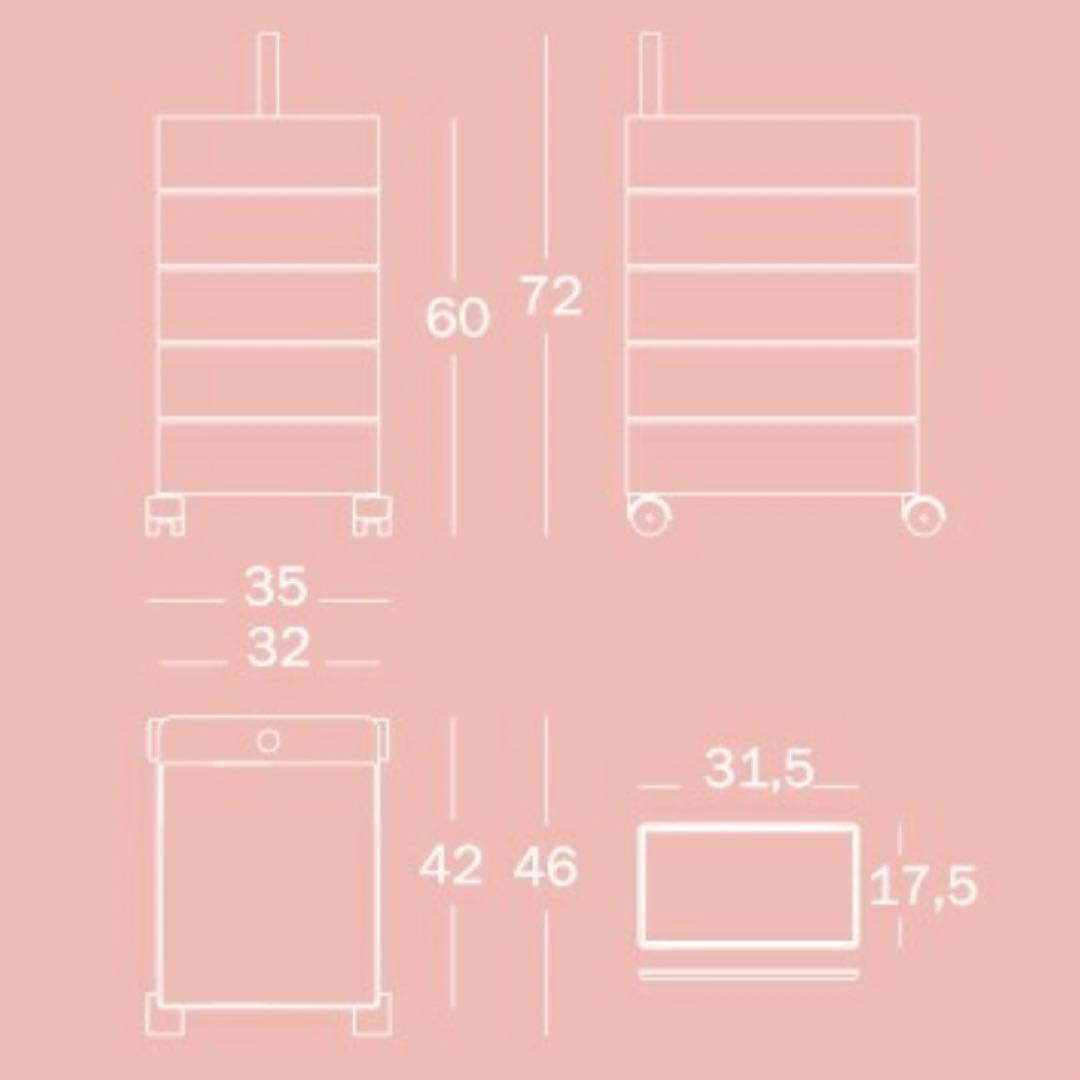 dramage　MAGIS マジス 360° コンテナ 5段 ライトグレー