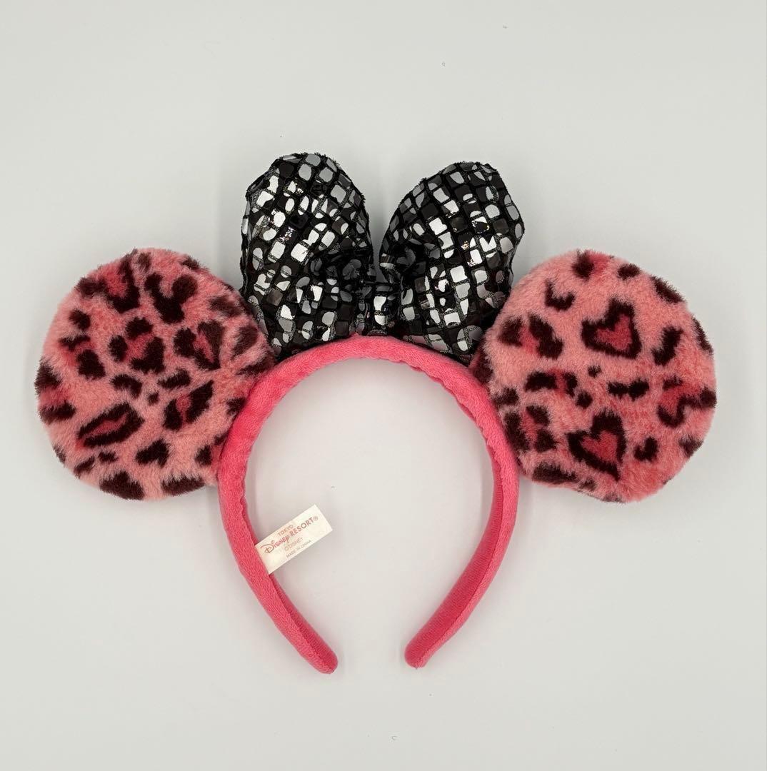 ディズニーカチューシャ　ヒョウ柄　ミニー