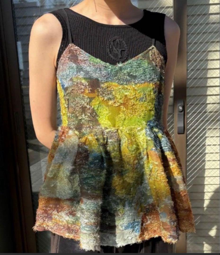 トップス AMERI MEDI RACHEL FLUFFY ART CAMISOLE