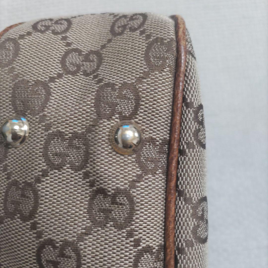 GUCCI GGパターン ハンドバッグ バンブーハンドル