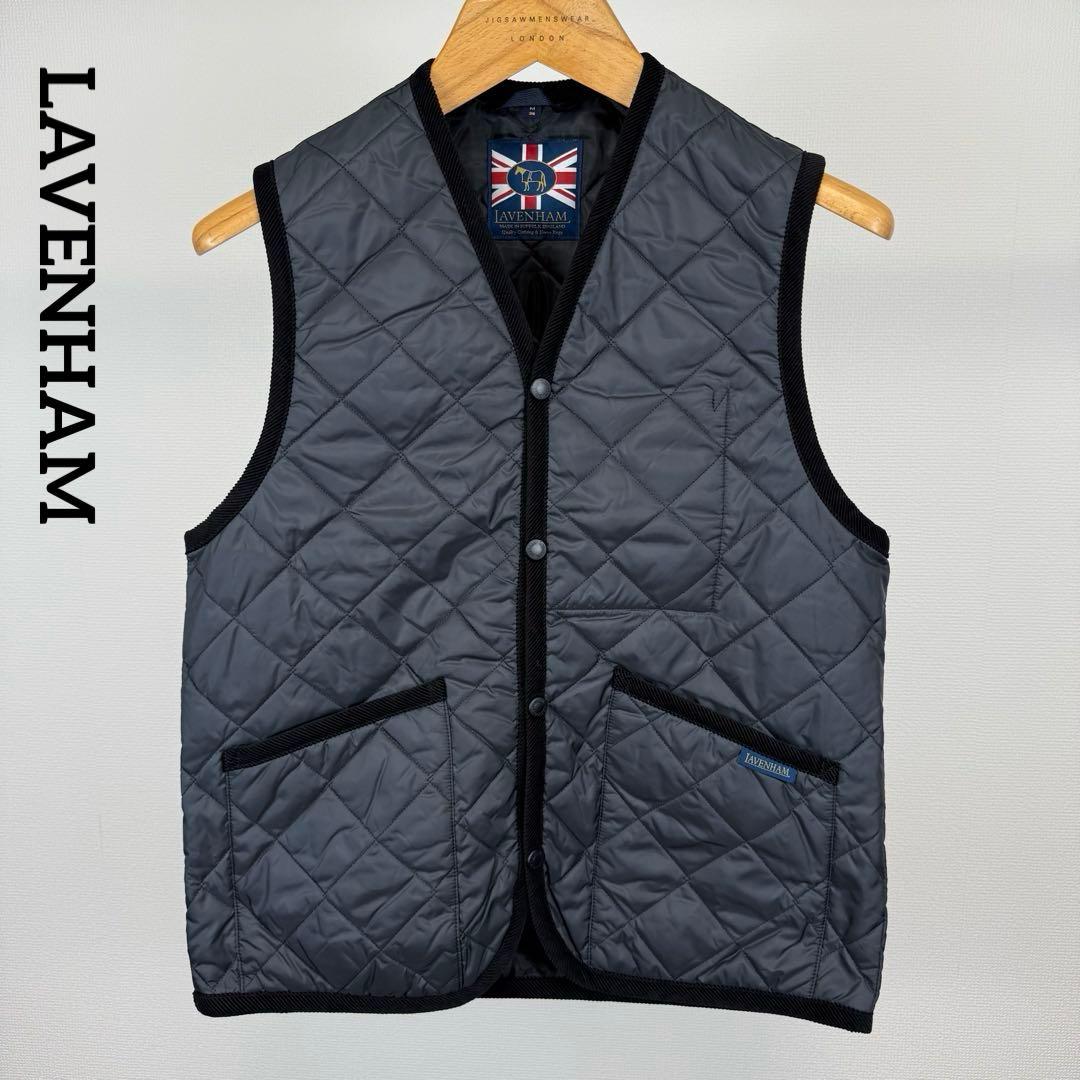 LAVENHAM ラベンハム キルティングベスト 美品　サイズM グレー
