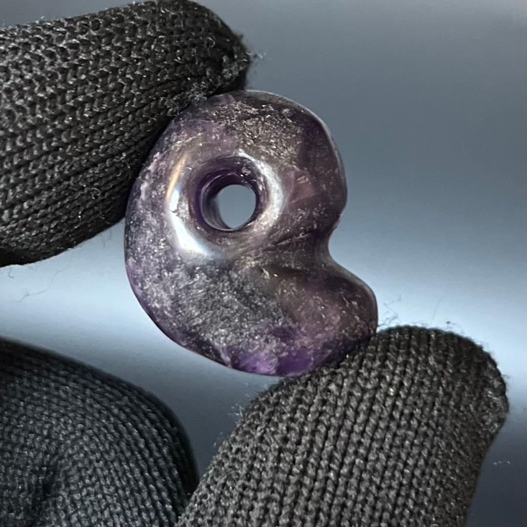 古墳時代 出雲形 勾玉 紫水晶◎美形 ころっと可愛い小ぶり奈良県伝承 古代装身具