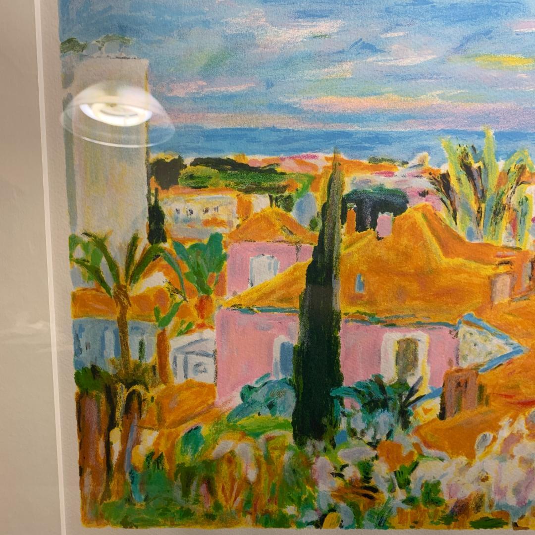 神下雄吉【ル・カネの風景】シルクスクリーン 直筆サイン　リトグラフ