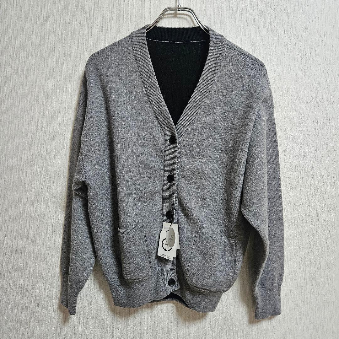 新品　リンカブル　リバーシブルカーディガン ブラック/グレー