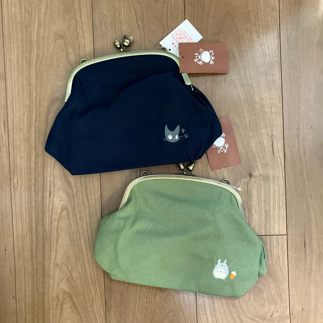 スタジオジブリ　がま口ショルダーバッグ2個セット(魔女の宅急便・となりのトトロ)