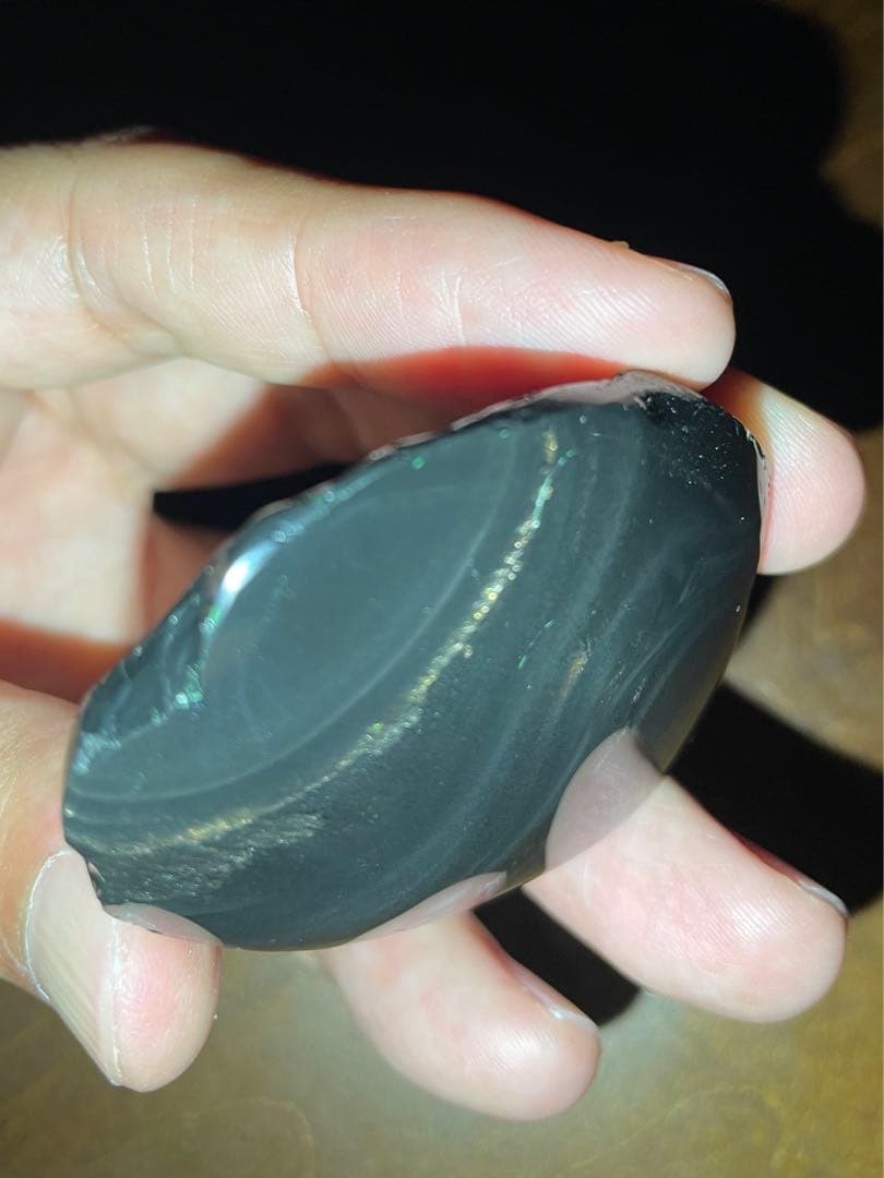 研磨品　十勝石玲瓏　金虹　ゴールデンレインボーオブシディアン