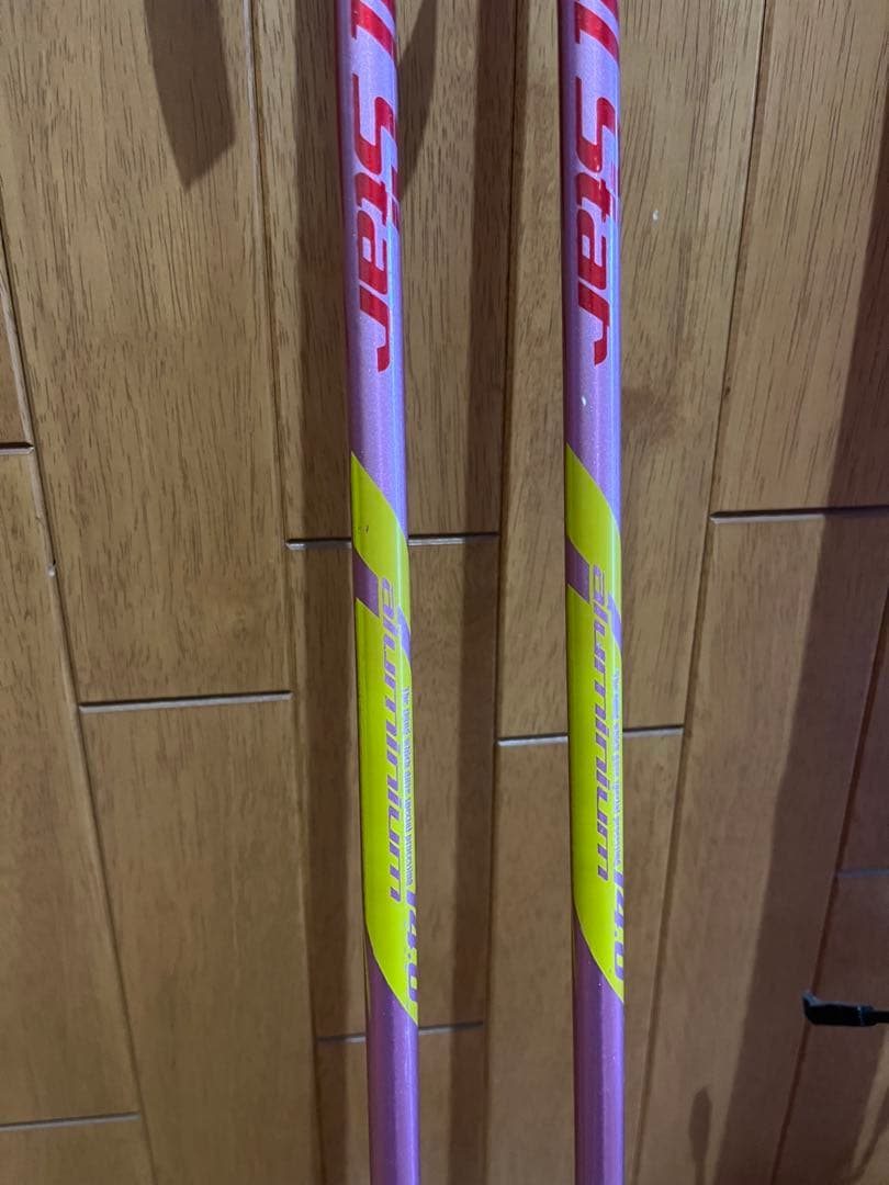 【フルセット】スキー100／ウェア上下／ストック／スキーブーツ／ピンク 女の子