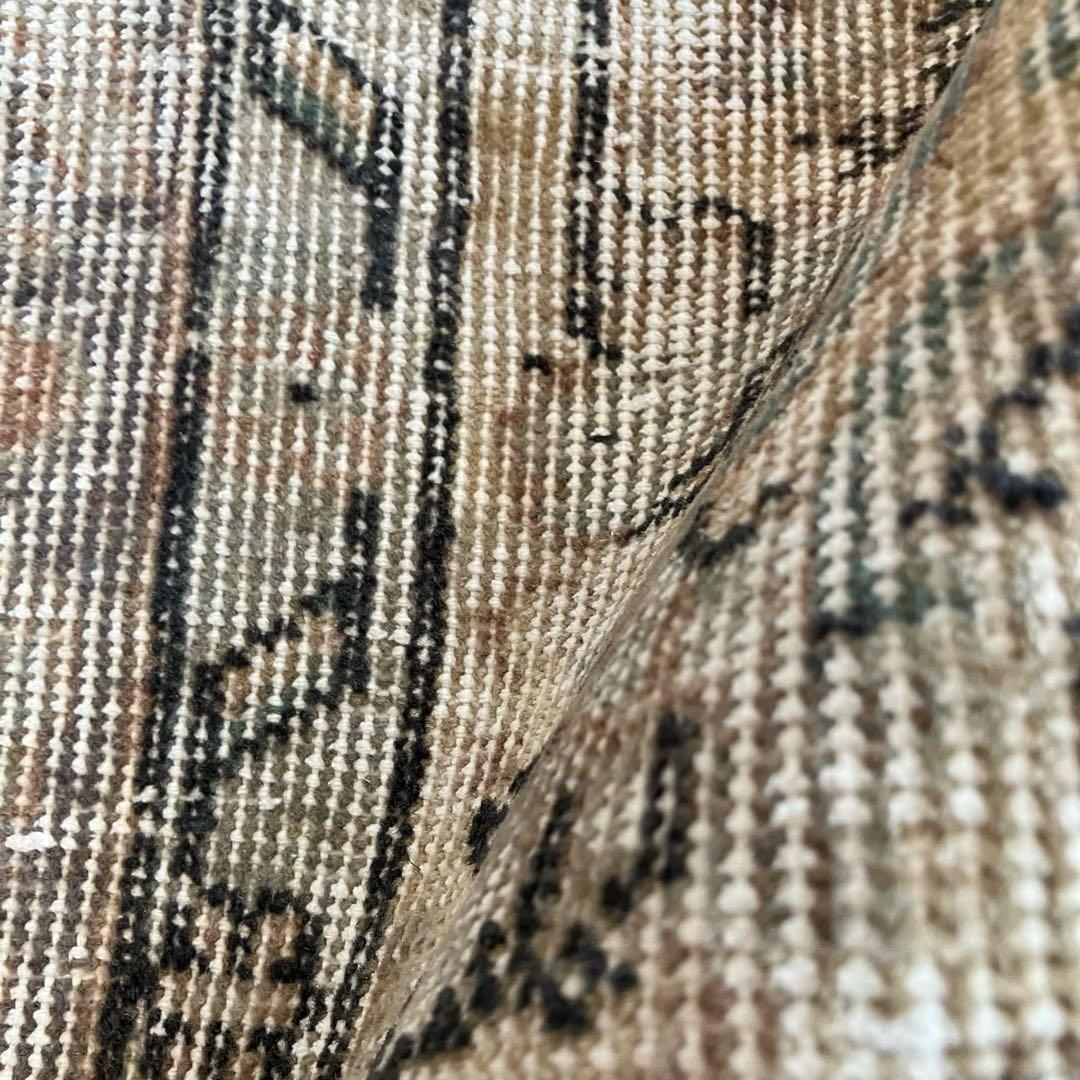 ペールベージュピンク58×189フラワーライン　ランナー　トルコヴィンテージラグ