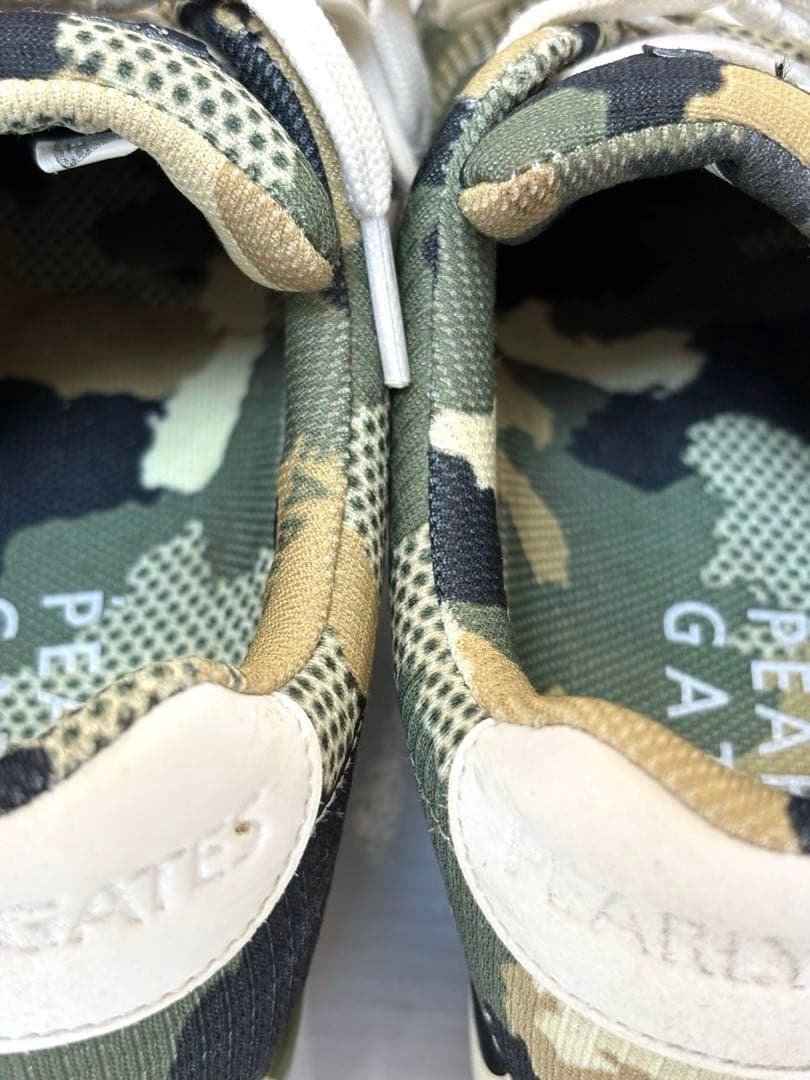 【美品】派手そうで質素パーリーゲイツゴルフシューズ 24 ロゴ 迷彩 レディース