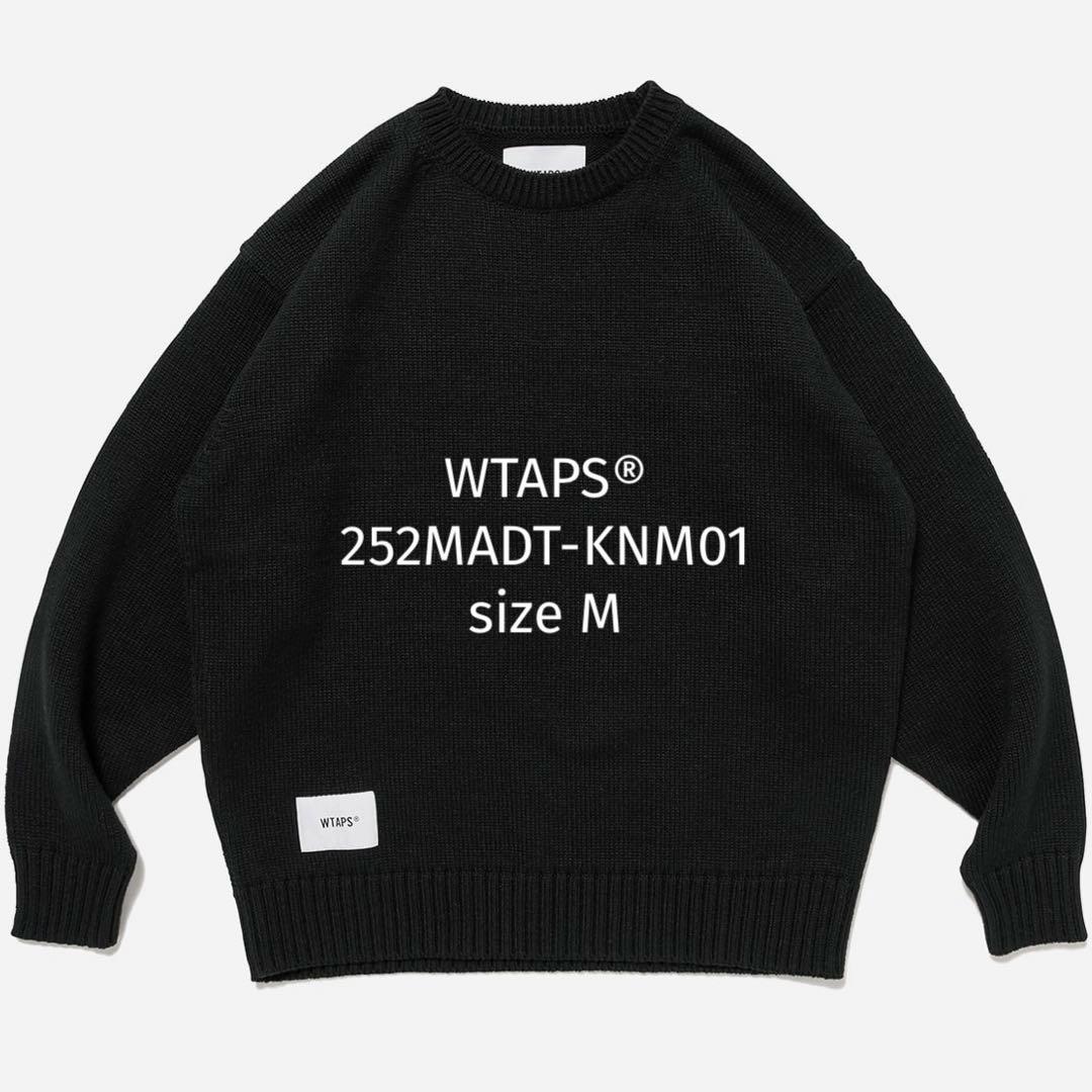 ゆ*ー様 【美品】WTAPS®︎ クルーネックニットセーター 黒 M