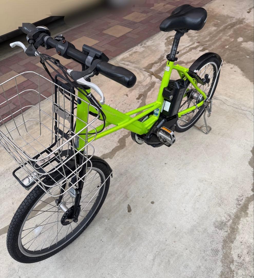 電動アシスト自転車 ヤマハPAS-CITYX バスケット付き グリーン