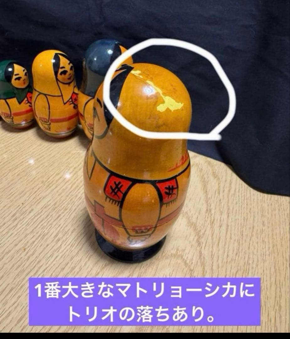 激レア‼️ソビエト　アンティーク　ヨシュカルオラ社　マトリョーシカ　10体