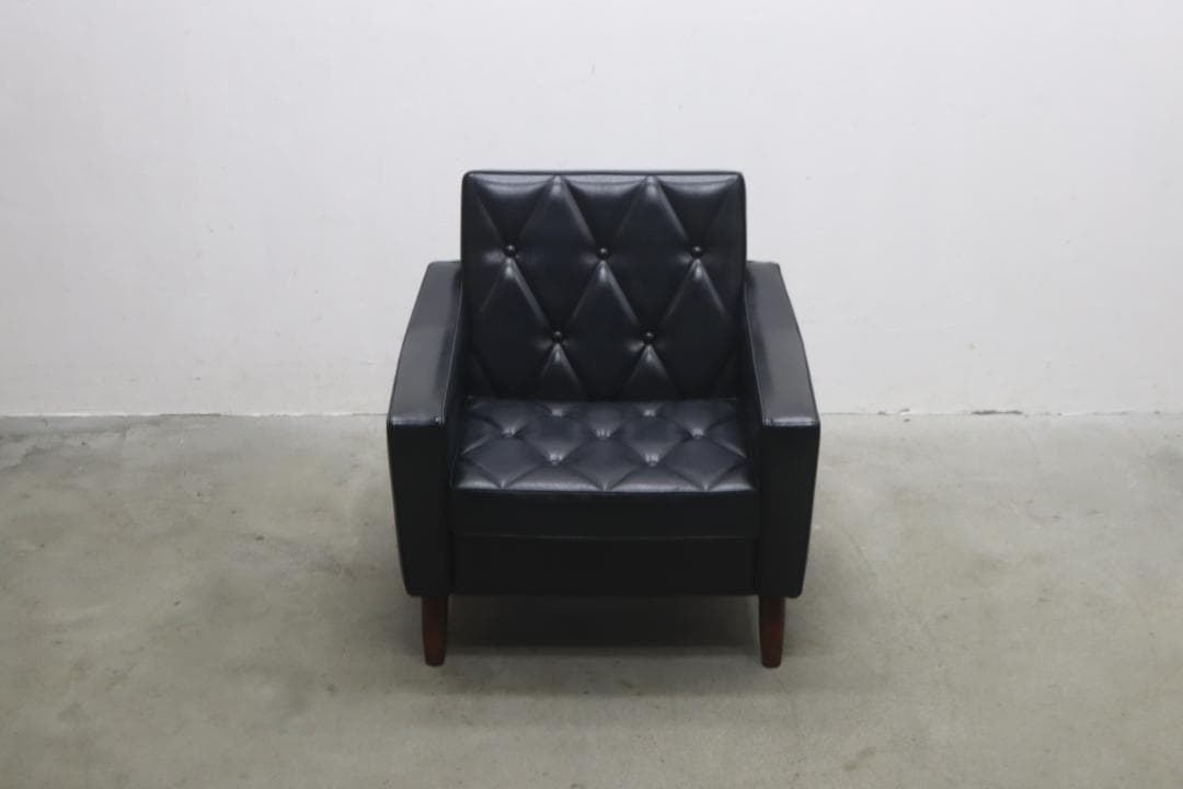 ※※専用※※　カリモク60 ロビーチェア 1シーター ブラック 黒 レトロ 2