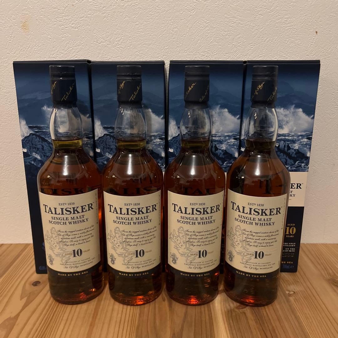 旧TALISKER 10年 シングルモルトウイスキー 700ml 4本セット