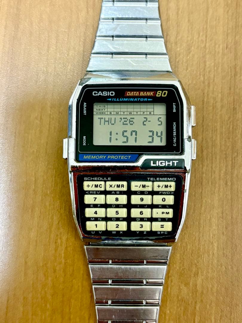 CASIO カシオ データバンクDBCー810 シルバー 電池交換済
