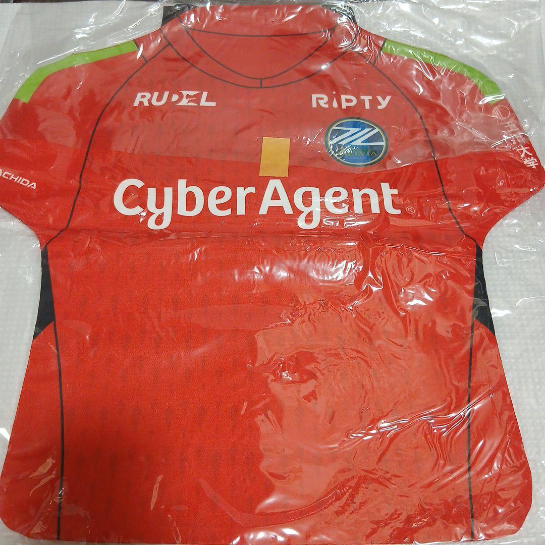 CyberAgent 赤色 サッカーTシャツ 型バッグ42 FUKUI