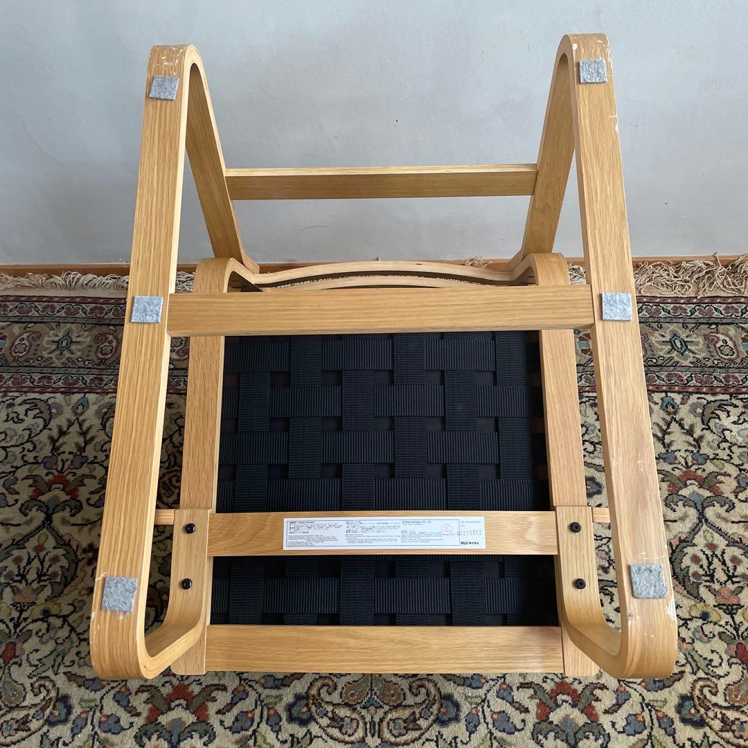 無印良品　リビングでもダイニングでもつかえるソファチェア・オーク材①