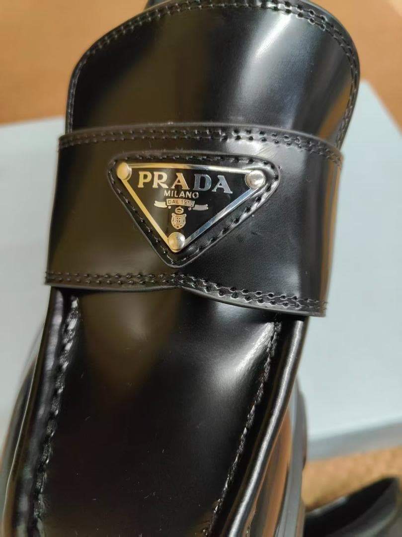 極美品PRADA ブラック ローファー厚底 36