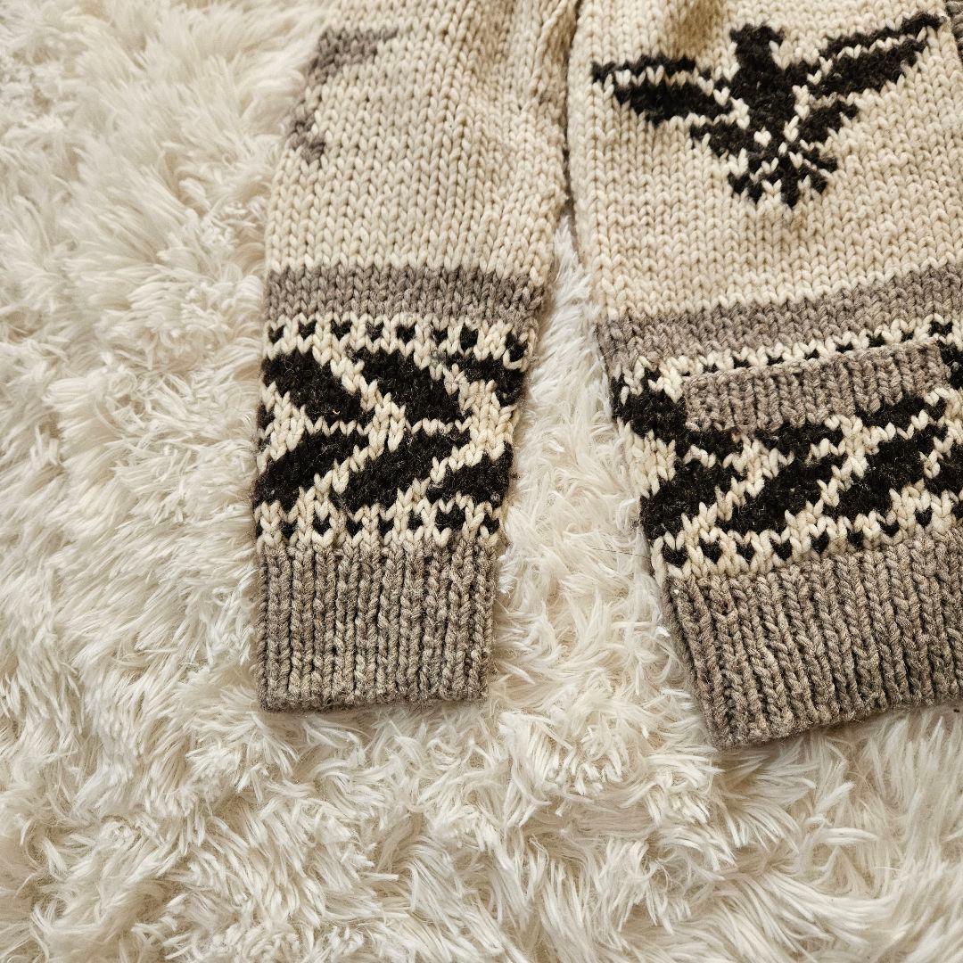 【RHC】美品 ロンハーマン カウチンニット 100%ウール イーグル Mサイズ