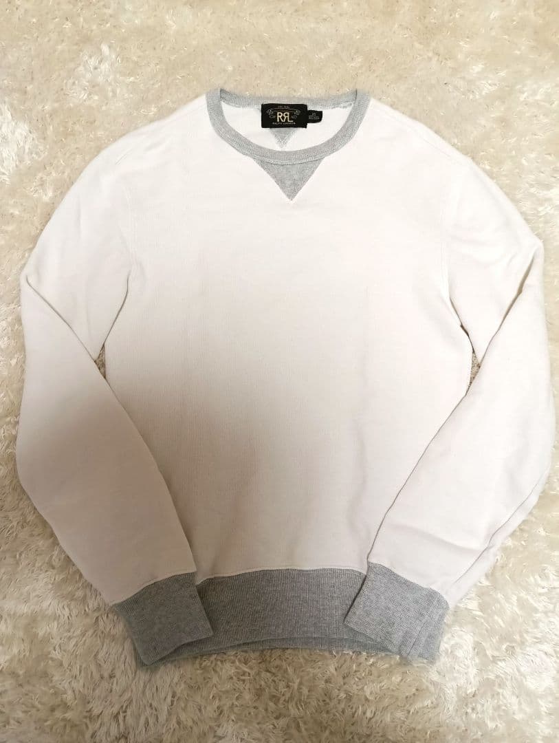 【RRL ダブルアールエル】スウェット トレーナー ラルフローレン グレー切替