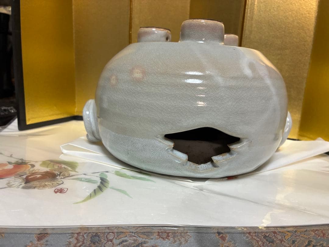 日本礼道小笠原流煎茶道具　瓶掛　三階菱